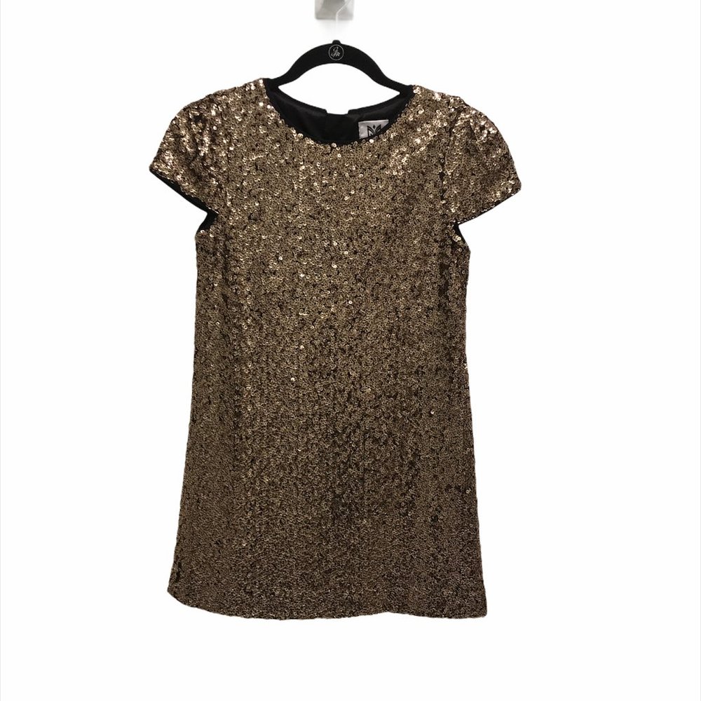 Milly Minis Girls Gold Sequin Dress Size 12